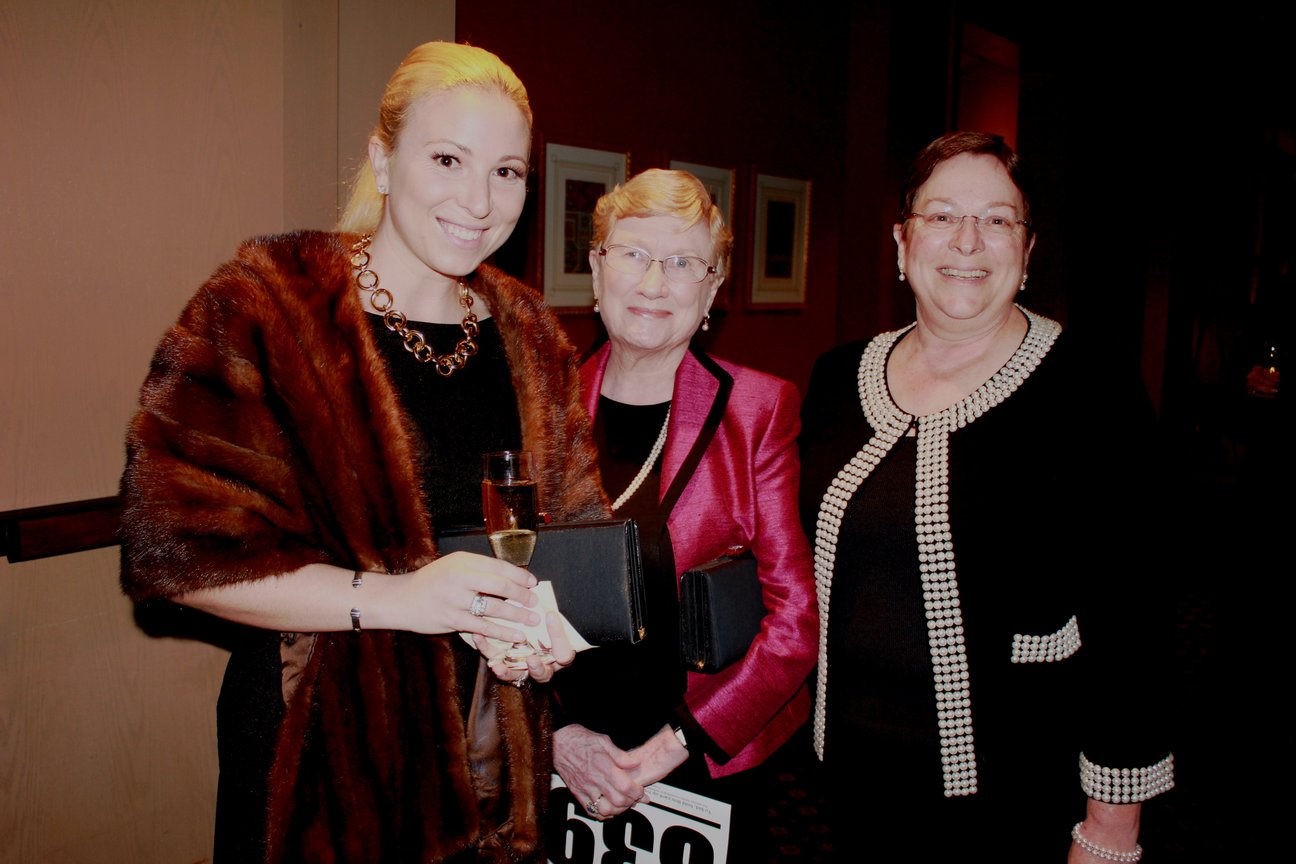 Ladies dressed for a party