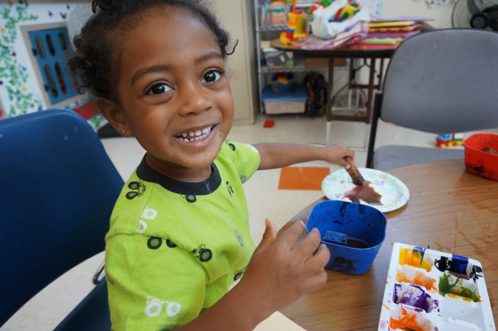 Child painting
