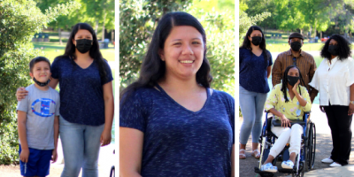 Triptych of portraits